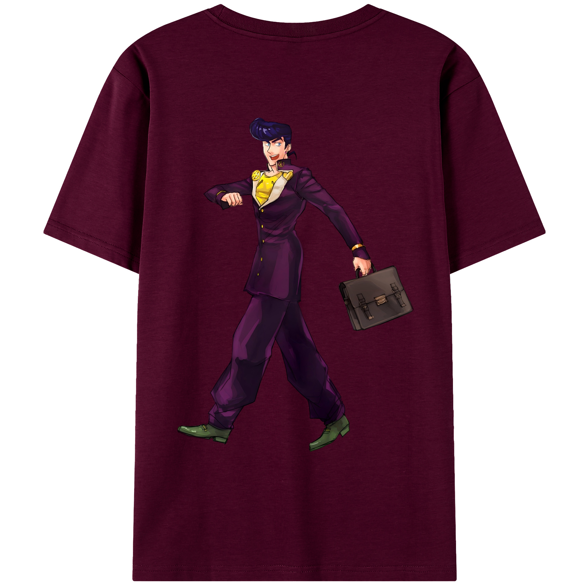 （画像用） ジョジョの奇妙な冒険 ひがしかた じょうすけ JoJo's Bizarre Adventure Higashikata Josuke レディース半袖Tシャツ(バックプリント)